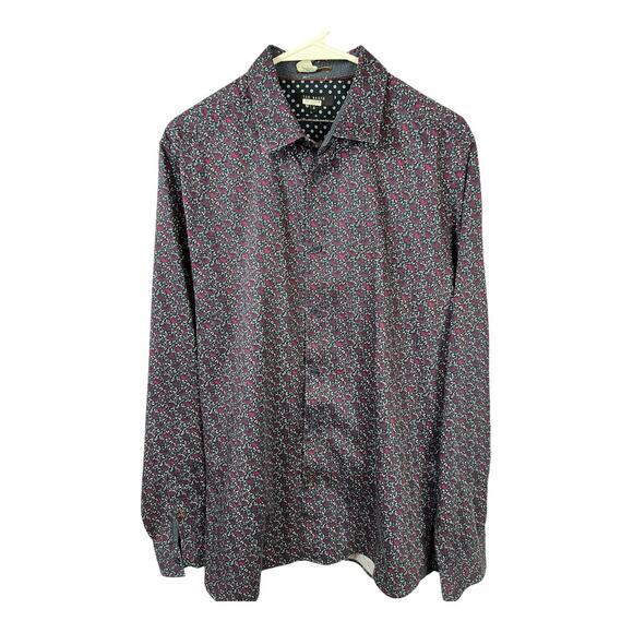 Ted Baker London Mens Dress Shirt Floral sz 5  Button Down Collared - Picture 5 of 9